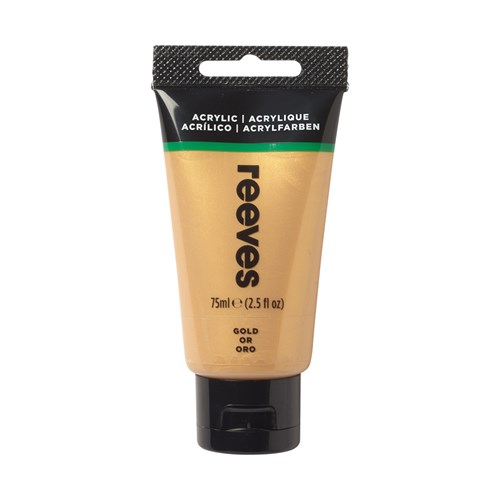 505001 - REEVES ACRYLIC ARTIST PAINT 75ml Gold